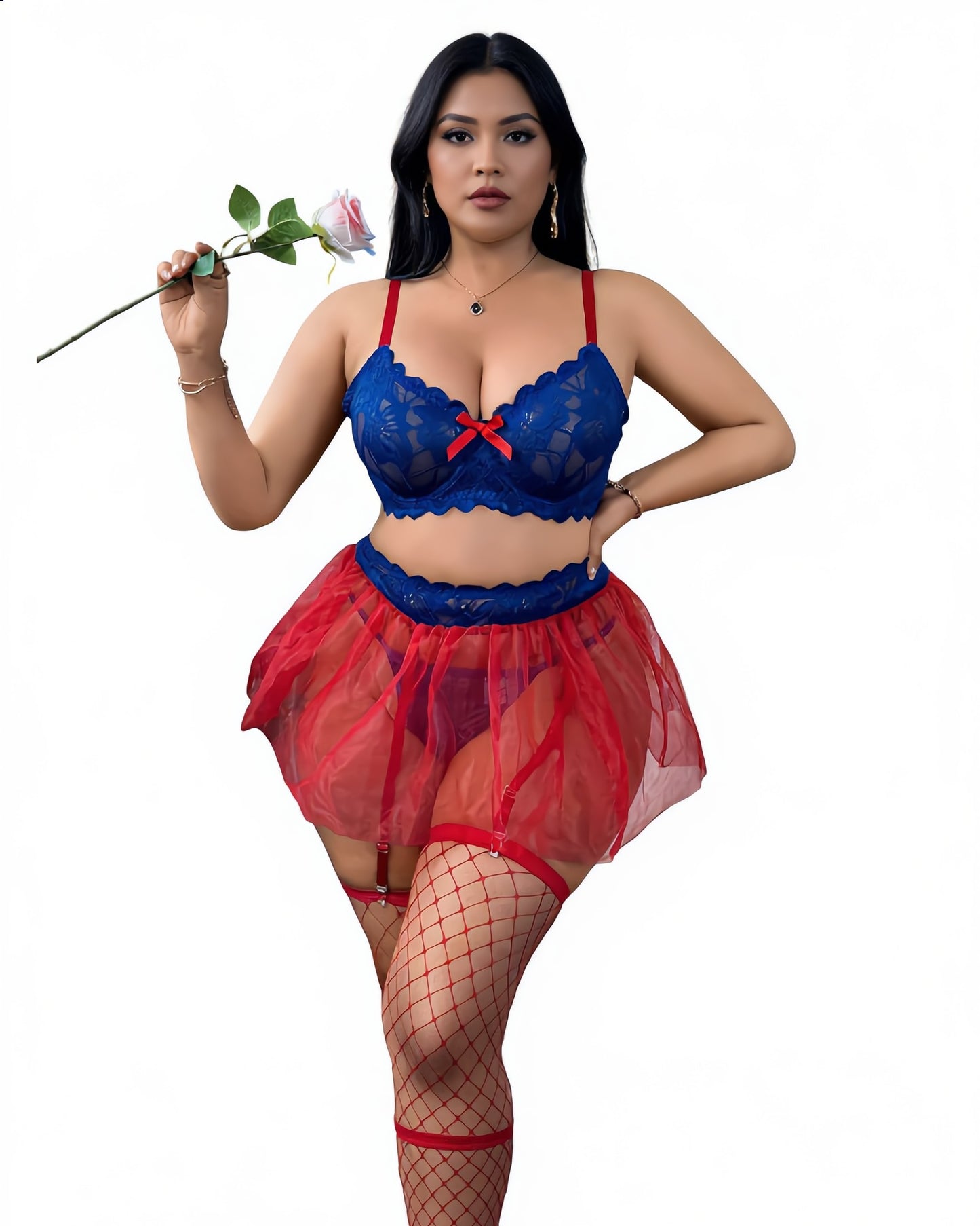 Royal Rose Lace Babydoll Set