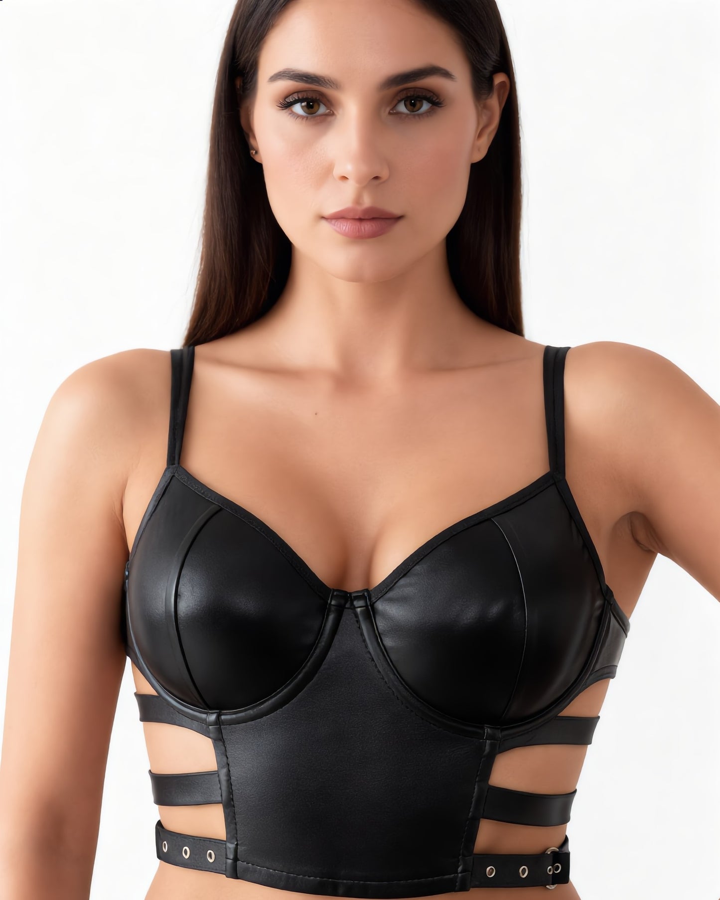 Black Buckle Lingerie Set