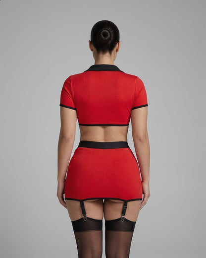Scarlet Rescue Red Firefighter Costume