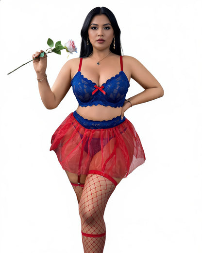Royal Rose Lace Babydoll Set