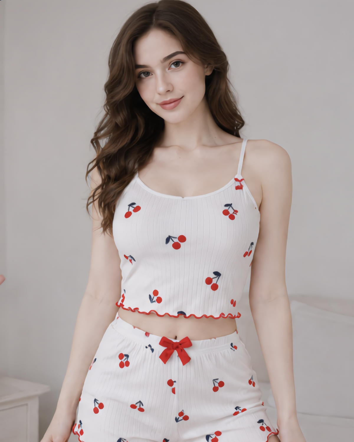 Cherry Top & Shorts Co-ord Set