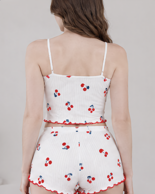 Cherry Top & Shorts Co-ord Set