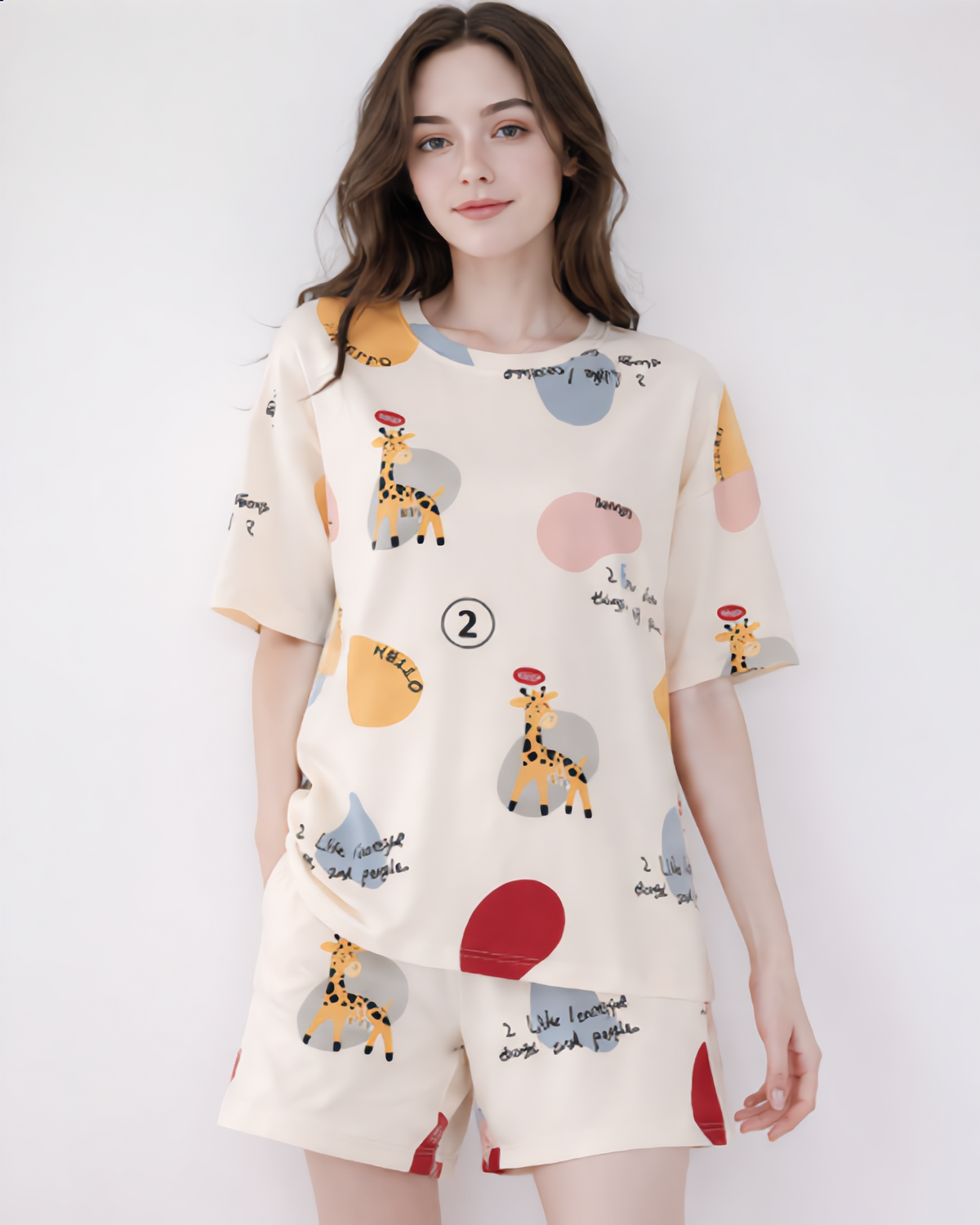 Oversized T-Shirt & Shorts Co-ord Set