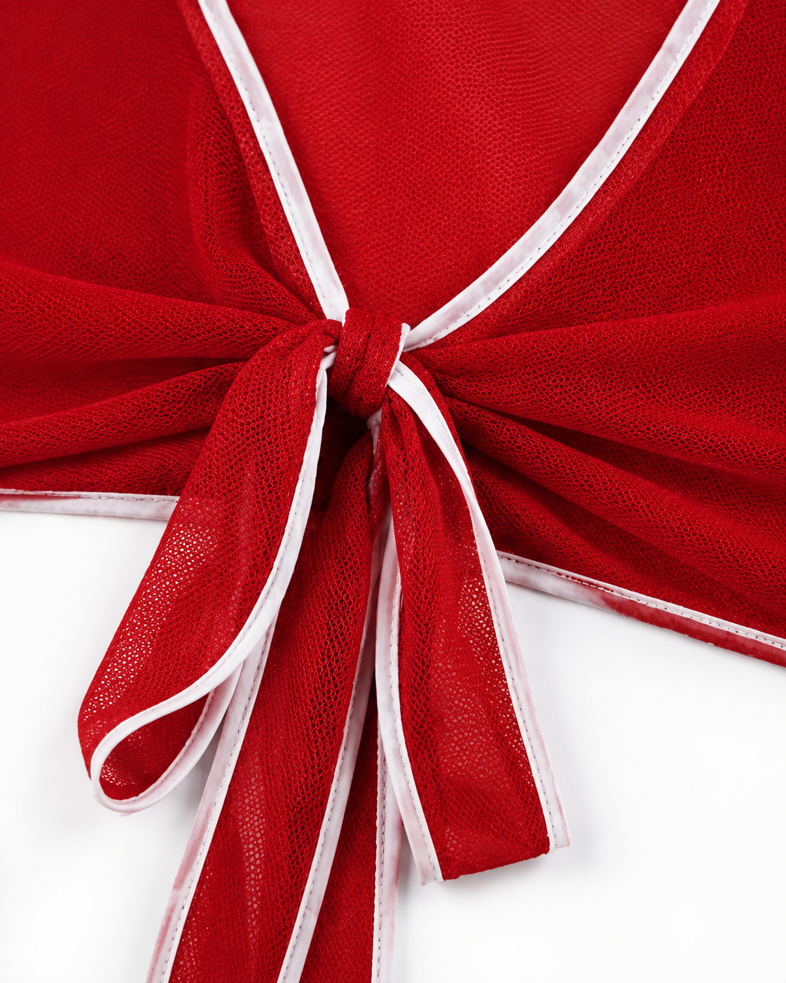 Red Lace Tie-Up Set